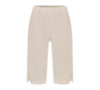 Short court d'été pour femme - Léger - Coton et lin - Décontracté - Couleur unie - Respirant - Séchage rapide - Bermuda ample - Taille élastique - Short d'été avec poches - S-5XL