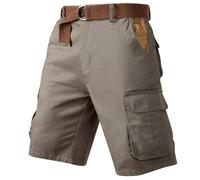 Short court pour homme | Bermuda | Pantalon cargo | Pantalon d'été | Pantalon cargo | Short d'été léger | Short de travail avec poches Tailles S à 3XL, gris foncé, XL