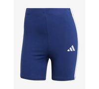 Short cycliste adidas Essentials taille haute 3 bandes bleu blanc femme - XXL