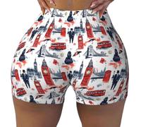Short Cycliste imprimé Street Art Simple pour Femme, Short de Course pour Femme, pour Le Sport, Le Yoga, la Gym et l'entraînement
