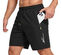 Short d'athlétisme pour homme à séchage rapide - Short de sport léger avec poches