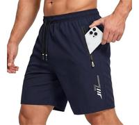 Short d'athlétisme pour homme à séchage rapide - Short de sport léger avec poches