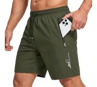 Short d'athlétisme pour homme à séchage rapide - Short de sport léger avec poches