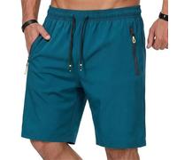 Short d'athlétisme pour homme à séchage rapide - Short de sport léger avec poches