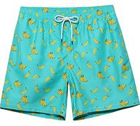 Short de bain à dissoudre - Cadeau amusant pour frère, petit ami, enterrement de vie de jeune fille, fête à la piscine, Banane Cyan, 3X-Large