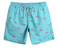 Short de bain à dissoudre - Cadeau amusant pour frère, petit ami, enterrement de vie de jeune fille, fête à la piscine, Bleu requin, Medium