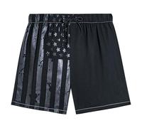 Short de bain à dissoudre - Cadeau amusant pour frère, petit ami, enterrement de vie de jeune fille, fête à la piscine, Motif drapeau Noir, Medium