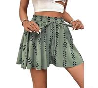Short de bain à imprimé géométrique pour femme à séchage rapide avec cordon de serrage à la taille élastique pour la plage, les vacances, le surf (vert, taille M)