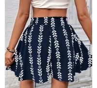 Short de bain à imprimé géométrique pour femme à séchage rapide avec cordon de serrage à la taille élastique pour la plage, les vacances, le surf (bleu foncé, taille L)