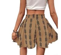 Short de bain à imprimé géométrique pour femme à séchage rapide avec cordon de serrage à la taille élastique pour la plage, les vacances, le surf (marron, taille XXL)