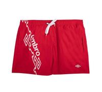Short De Bain Bleu Motifs Graphiques Et Cordon Blancs Homme Umbro