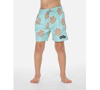 Short De Bain Boardshort Volley Ride The Wave Enfant Aqua Clair 7/8A