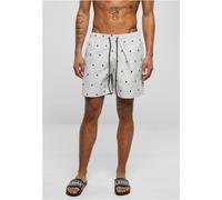 Short de bain brodé Urban Classics Hommes tête de mort/lightasphalt/noir - 4XL