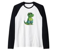 Short de Bain Cartoon Dinosaur Loves Holiday Manche Raglan