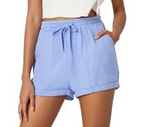 Short de Bain Casual, Cordon, uni, Tissu Doux, Parfait pour se Promener sur la Plage#Z