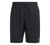 adidas Homme Solid CLX Classic-Length Swim Shorts, Black/Lucid Lemon, S