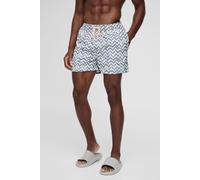 Short de bain court à imprimé abstrait homme - ecru - XL, ecru