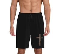 Short De Bain Croix Religieuse Jean 3:16 Dieu A Aimé Le Monde Jésus Pyjama Short De Plage Séchage Rapide Shorts De Bain Respirant Boardshort pour Sport Piscine Vacances XXL