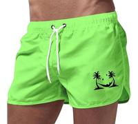 Short de bain d'été pour homme à séchage rapide avec imprimé palmier | Charmante matière légère et respirante avec cordon de serrage réglable à la taille pour la piscine, la plage