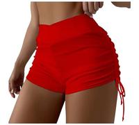 Short de Bain Femme Bas de Maillot Contrôle du Ventre Culotte Boxer à Cordon Maillot de Bain Court Séchage Rapide avec Doublure MaillotMenstruel Culotte