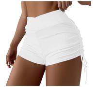 Short de Bain Femme Bas de Maillot Contrôle du Ventre Culotte Boxer à Cordon Maillot de Bain Court Séchage Rapide avec Doublure MaillotMenstruel Culotte