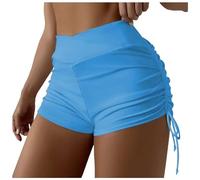 Short de Bain Femme Bas de Maillot Contrôle du Ventre Culotte Boxer à Cordon Maillot de Bain Court Séchage Rapide avec Doublure MaillotMenstruel Culotte