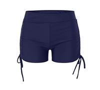 Short De Bain Femme Bas De Maillot De Bain Shorty Taille Haute Culotte Boxer À Cordon pour Plage Piscine Natation Sport À Laçage Décontracté Multisports Outdoor