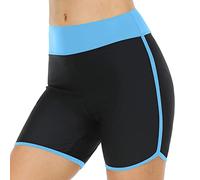 Short de Bain Femme Bas de Maillot de Bain Shorty Taille Haute Culotte Boxer à Cordon pour Plage Piscine Natation Sport
