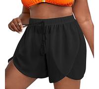 Short de Bain Femme Curvy Élastique Maillot de Bain Menstruations Contrôle du Ventre Shorts de Surf Short de Plage Séchage Rapide Mer Slip Shorts Pantalon de Natation