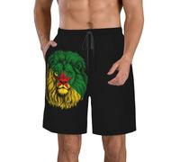 Short De Bain French Guinea Lion Flag Shorts Séchage Rapide Court De Plage Hommes Shorts De Bain pour Piscine Voyage Vacances XL