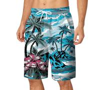 Short De Bain Homme avec Poches Séchage Rapide 3D Printed Shorts De Plage Été Beach Shorts Eté Tropical Hawaii Shorts Shorts De Sport Homme