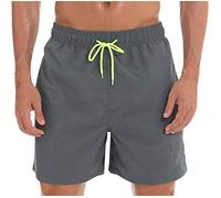 Short de Bain Homme Court Maillot de Bain Homme Séchage Rapide Boardshort Short de Bains Hommes Mayo Boxer de Bain Homme Piscine Shorts de Bain Natation Plage Calecon de Bain Grande Taille Gris M