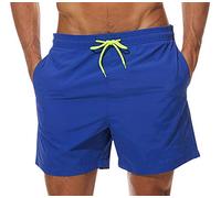Short de Bain Homme Court Maillot de Bain Homme Séchage Rapide Boardshort Short de Bains Hommes Mayo Boxer de Bain Homme Piscine Shorts de Bain Natation Plage Calecon de Bain Grande Taille Bleu L