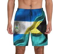 Short De Bain Homme Drapeau du Nicaragua Drapeau des Bahamas Swim Trunks Confortable Boardshort Respirant Beach Shorts pour Natation Outdoor Vacances 3XL
