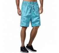 Short de Bain Homme Imprimé Oiseau Volant ou Hawaienne Shorts et Bermudas Homme Ete Léger Boardshort Taille Elastique à Cordon Poches Bermuda Long pour Été Plage Vacances Loisirs Marche Sport Outdoor