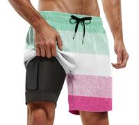 Short de Bain Homme Motif Animal Original Tissu Léger Capybara État d’Esprit Décontracté pour Plage Piscine et Vacances Cinq Quartiers(Light Green #23, XL)