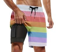 Short de Bain Homme Motif Animal Original Tissu Léger Capybara État d’Esprit Décontracté pour Plage Piscine et Vacances Cinq Quartiers(XXXXL)