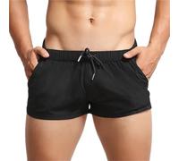 Short de Bain Homme Shorts de plage d'été for hommes, maillots de bain, shorts de planche, pantalons courts, shorts de sport for hommes, shorts de natation, de surf, de fitness, à séchage rapide(Black