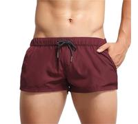 Short de Bain Homme Shorts de plage d'été for hommes, maillots de bain, shorts de planche, pantalons courts, shorts de sport for hommes, shorts de natation, de surf, de fitness, à séchage rapide(Red,M