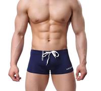 Short De Bain Homme Slip Maillot Boxer Long Boxers Élastique Antidérapant Piscine Grande Taille Arena Mini Anti-Transpiration pour Publique Shorts Maillots Calecons Hommes Sportif Le Noir S