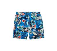 Short de bain imprimé hawaïen Superdry Bleu L
