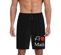 Short De Bain J'adore Les Maths en Pyjama Short De Plage Hommes Boardshort Séchage Rapide Court De Plage pour Vacances Surf Natation 3XL