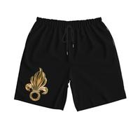 Short De Bain Logo De La Légion Étrangère Française Short De Plage Séchage Rapide Boardshort Cordon De Réglable Shorts pour Voyage Surf Piscine L