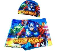 Short de bain Marcel Avengers - Maillot de Bain garçon avec bonnet - boxer de piscine enfant M