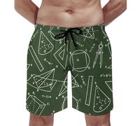 Short De Bain Mathématiques Et Sciences Réglable Maillot De Bain Séchage Rapide Pantalon Court pour Natation Sport Piscine L