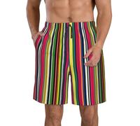 Short De Bain Mexican Serape Blanket Stripes Print Shorts De Bain Hommes Short De Plage Séchage Rapide Boardshort pour Piscine Sport Natation XL