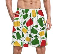 Short De Bain Motif De Piment Et De Poivron pour Homme Shorts De Plage Séchage Rapide,Confortable Swimming Shorts pour Vacance Plage Natation XL