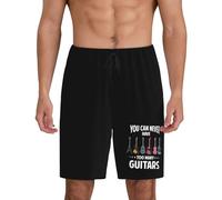 Short De Bain on n'a Jamais Trop De Guitares en Pyjama Court De Plage Respirant Short De Plage Cordon De Réglable Shorts De Bain pour Vacances Surf Voyage XL