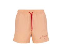 SHORT DE BAIN PAOL HUGO ORANGE EN TISSU RECYCLÉ AVEC LOGO MANUSCRIT L