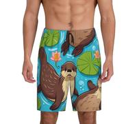 Short De Bain Paris Eiffel Tower Printed Shorts Hommes Short De Plage Cordon De Réglable Court De Plage pour Vacances Sport Piscine S